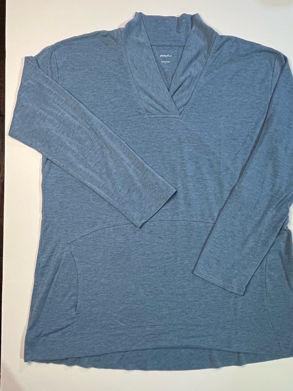 Pure Jill Fit Cross Over V-Neck Long Sleeve Tunic, Sz L